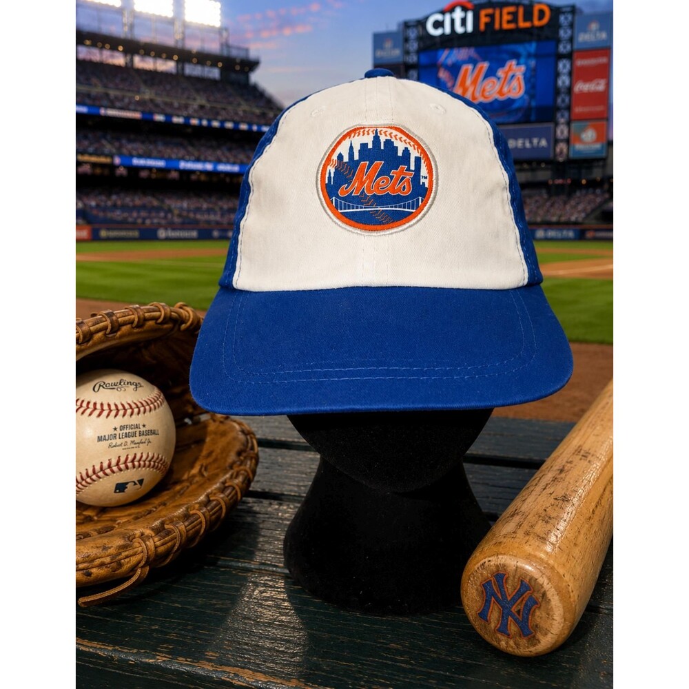 New York Mets M&M’s Promotional Adjustable Hat Blue White Baseball Cap MLB